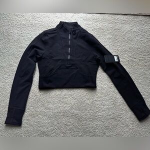 NWT Black Women's cropped workout top